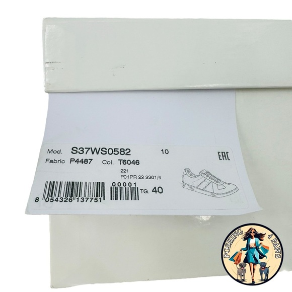 Maison Margiela Patent Leather Low Top Sneaker Dazzling Blue Size 40 NIB - Picture 13 of 13